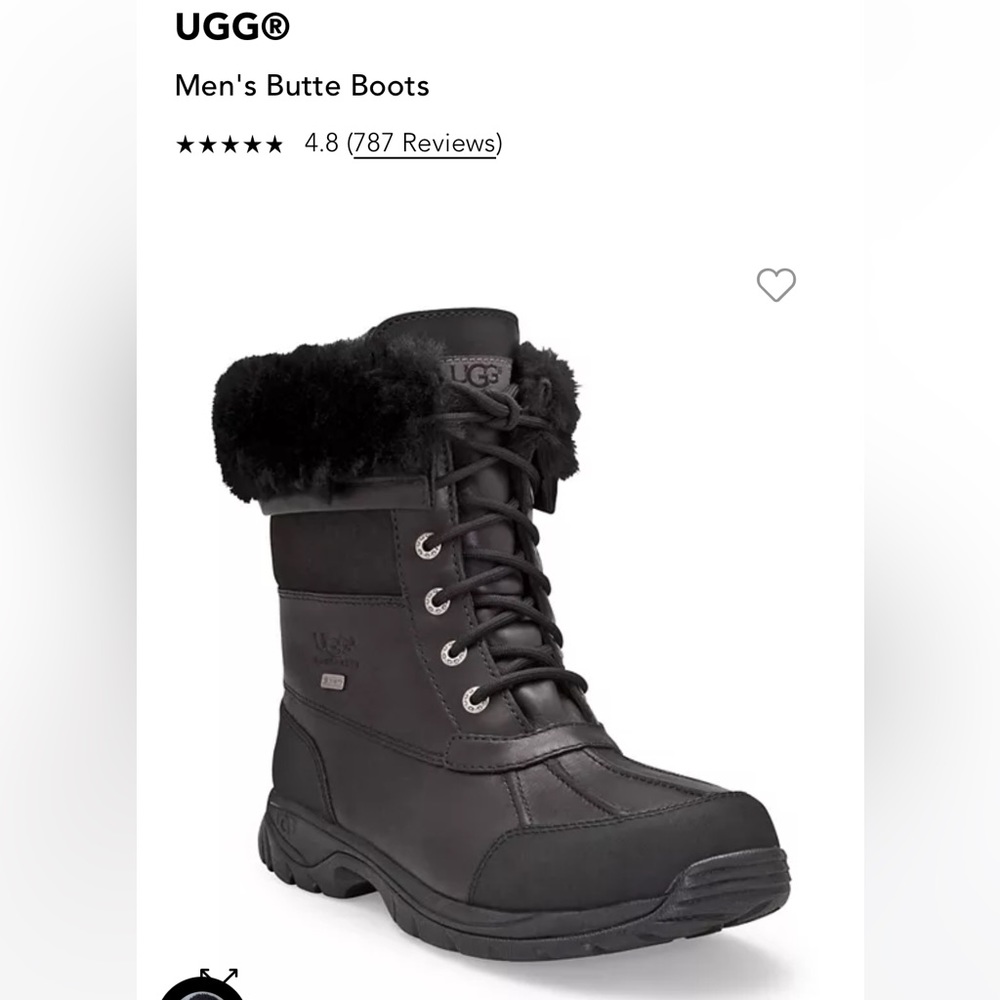 Ugg Butte waterproof boots (NWOT)